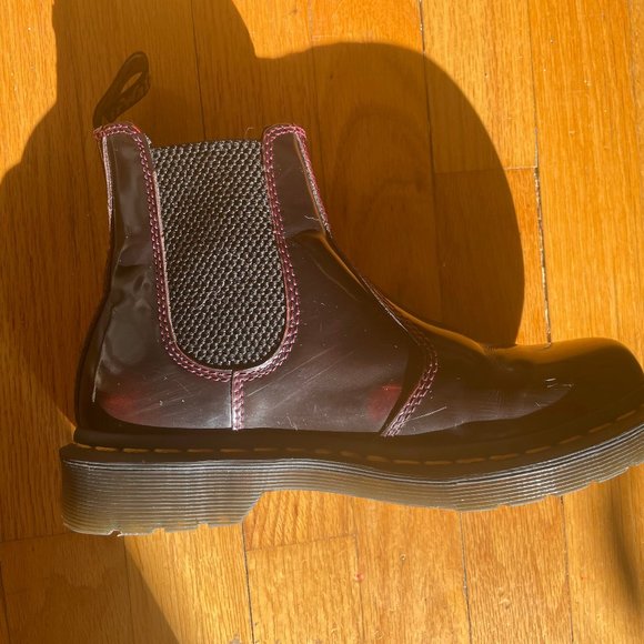 Cherry Red Dr. Martens 2976 Chelsea Boots - Picture 4 of 6